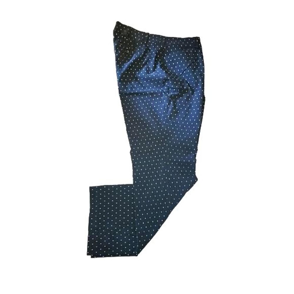Lane‎ Bryant Black & White Polka Dot Stretch Trousers Plus Size 18
